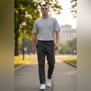 Multipants 3XL 30.5 Black Lightweight Stretch Jogger Pants NWT